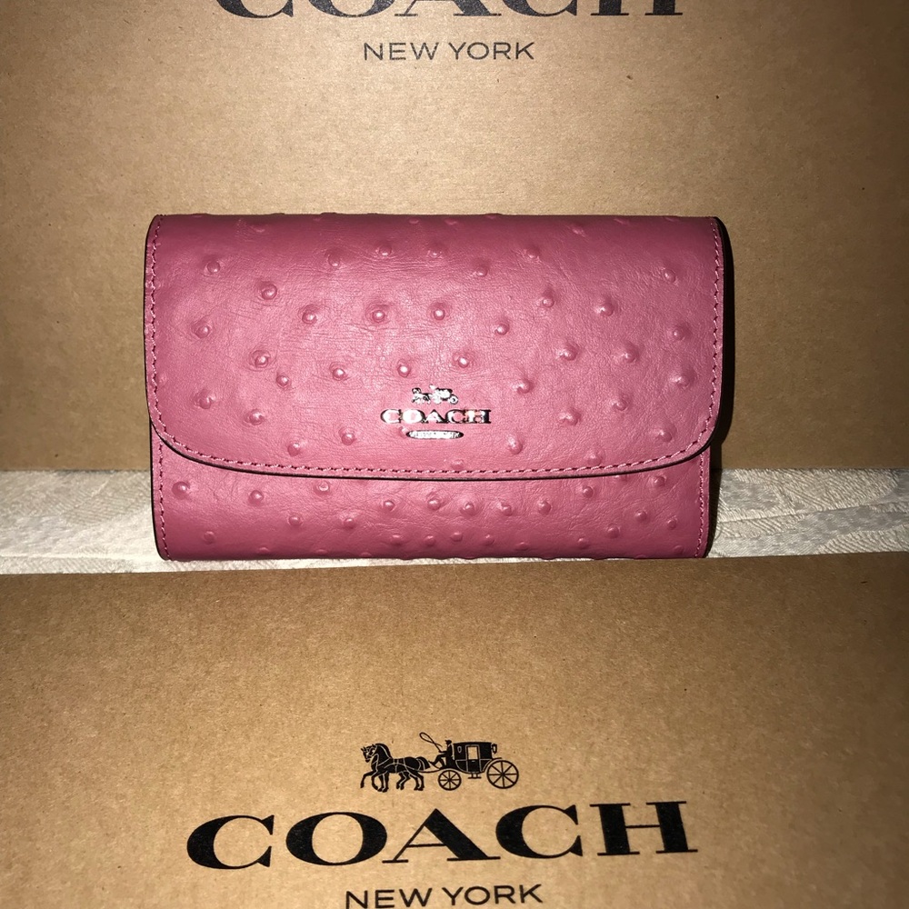 COACH Ostrich embossed Handbag & Wallet set - Picture 6 of 8